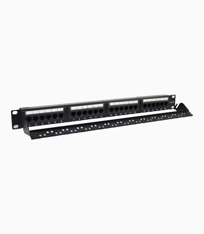 پچ پنل Cat6 24 پورت UTP وی نت V-NPC6U024